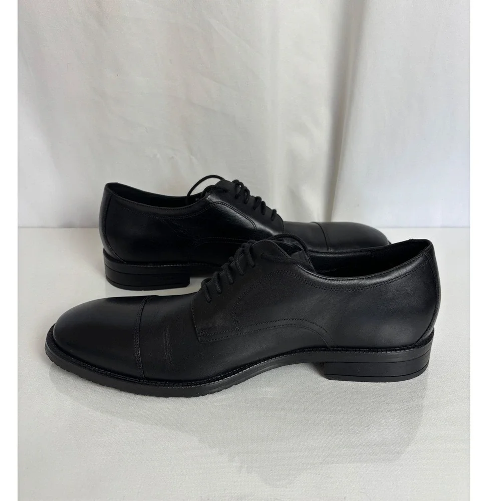 NWT Cole Haan ME‎ Cap Oxford Shoes Mens Size 9 Black Waterproof Leather Oxford